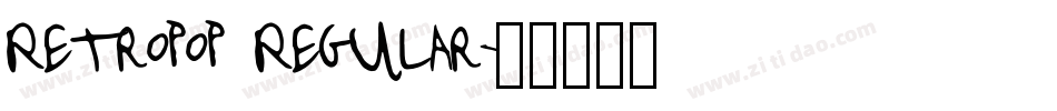 Retropop Regular字体转换